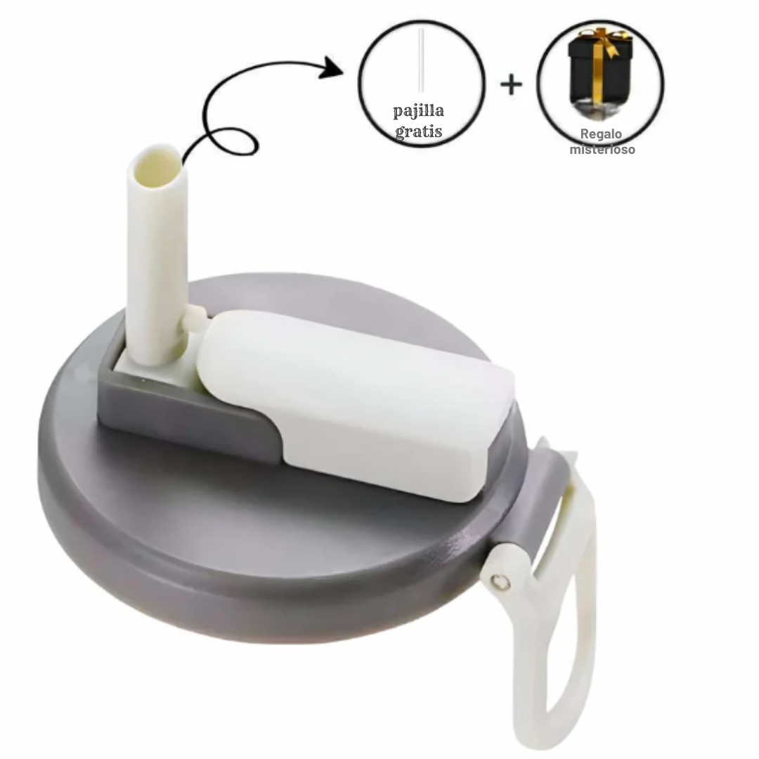 Tapa de Lata de refresco con pajita